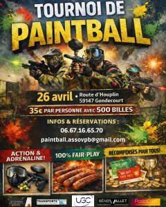 affiche tounoi paintball 26 avril 2026 paintball VPB seclin-lille